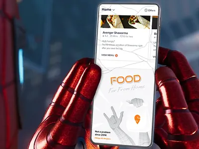 Swiggy In-app Easter Eggs #1 app art branding delight design easter egg fanart flat funny illustration marvel movie pun spiderman swiggy trend typography ui ux vector