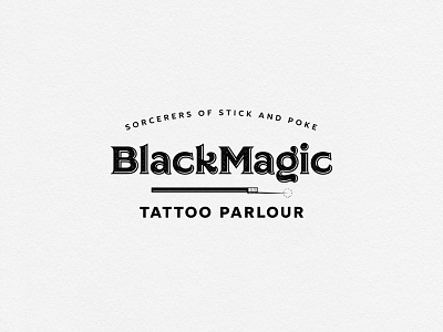 BlackMagic Tattoo Parlour brand branding design logo tattoo type typography