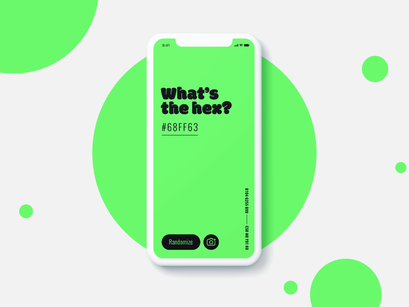 What's the Hex? app colour design ui