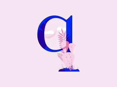 36daysoftype • Q 2d 2d art 36daysoftype 36daysoftype q affinitydesigner color colorful cute design flat illustration minimal pastels plants typography vector