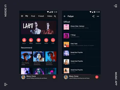 MUSIC APP design icon illustration ui ux vector 插图