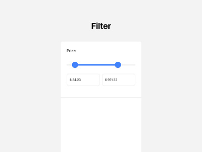 Filter - first iteration card clean design ecommerce filter product shop shopify ui ux