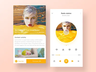 MUSIC APP app design icon illustration interface logo minimal mobile music page type ui ux
