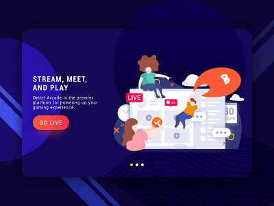 Stream Dashboard Graphic Design branding game illustration logo omletarcade stream vector