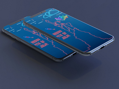 July 4th iPhone Background - Free Download 4th july 4th of july 4thofjuly apple background design free free psd freebie illustration independence independenceday ios ios 12 iphone iphone app iphone background iphone x vector
