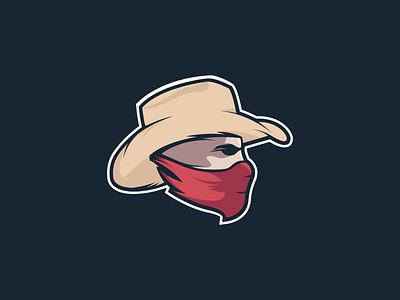 Bandit bandit bandits branding character character design clean cowboy cowboy hat cowboys design designer face flat illustration logo mascot mascot character mascot logo vector