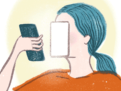 Scrolling through emotions animation animation after effects illustration motion social media ui ux