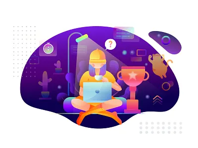 Waiting For Results creative design gradient illustration infographic visual waiting