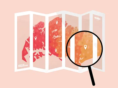 Map asia asian autumn bon voyage cute design graphic map maps minimal prompt singapore spring