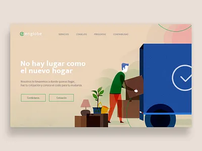 Englobe Website colorfull composition design homepage illustator illustrations risograph service design ui ux web web design