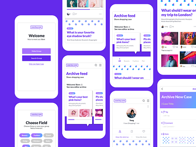 UI design for a Social App app application design graphics icons interface ios mobile mobile app ui uiux ux
