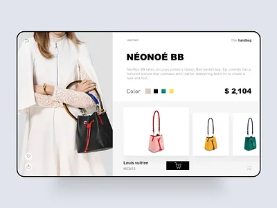 A product details page web design