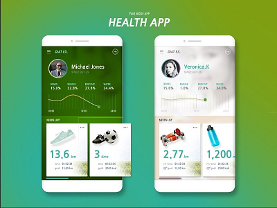 health App app design sketch ui