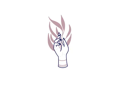 Handful of life hand illustraion life minimalistic plant procreate simple tattoo