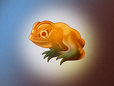 The Golden Child animal frog illustrat illustration nature photoshop texture toad
