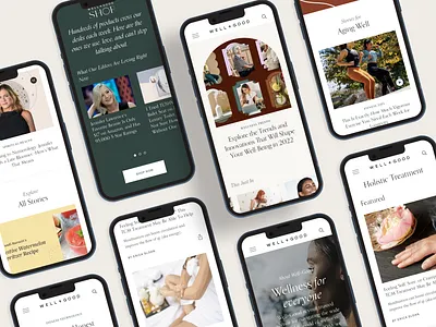 Well + Good design digital design editorial design minimal mobile mobile design ui uiux user experience user experience design user interface user interface design ux ux design web design