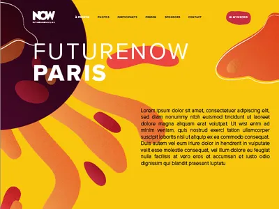 One page Event artwork design event illustration onepage shapes ux uxui warm colors website