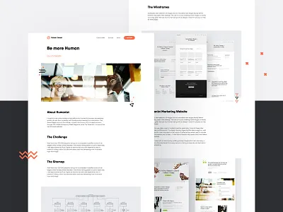 Humanist Case Study animation app branding design minimal portfolio site ui ux vector web webflow