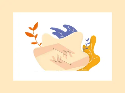 Save me. colours design flowers hands illustration palettes vector