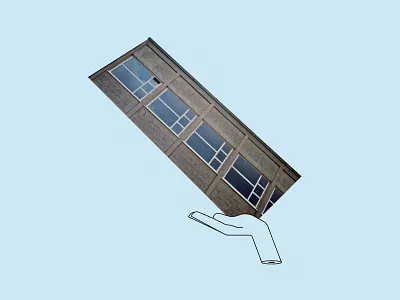 Facade II 35mm building design filmphotography hand hands illustration