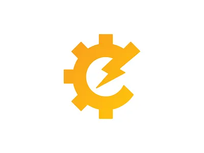 Enervolt brand branding clever company construction creative design e electric gear good idea identity letter logo mark marks monogram simple symbol