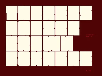 Mindblock 0.1 concept design minimalism readability typography