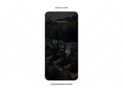UI Challenge — Countdown Timer app clock countdown daily ui daily ui 014 dailyui design fitness gym mobile phone sport timer ui ux