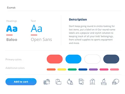 Essmak Webdesign ecommerce stylesheet typography ui ux web design