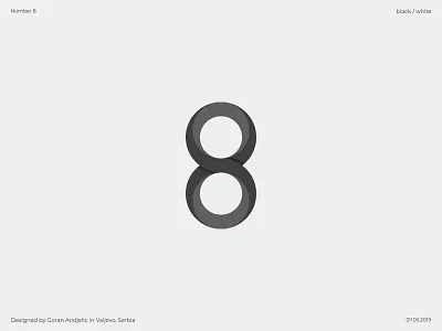 Number 8 branding design experiment icon illustration letter logo mark minimalism shape symbol typography vector