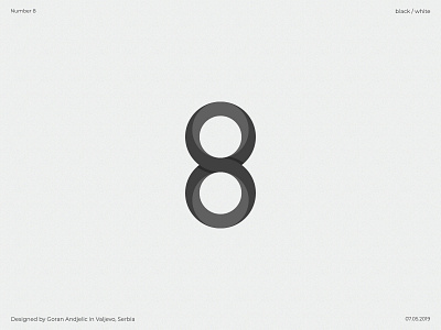 Number 8 branding design experiment icon illustration letter logo mark minimalism shape symbol typography vector