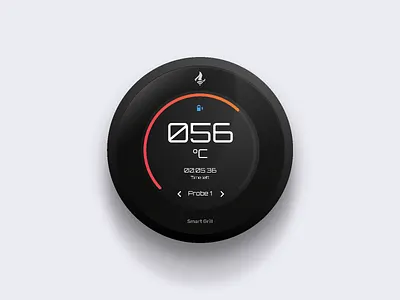 SmartGrill Physical Device Concept connected connected device connected devices digital digital thermometer grill grilled grilling hardware mockup physical physical device probe smart device touch display
