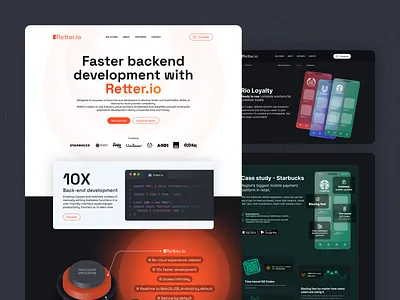 Retter.io ui ux web design