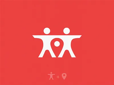People Location brand design icon location logo people symbol