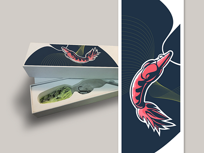 Lure Box design flat illustration minimal nature vector