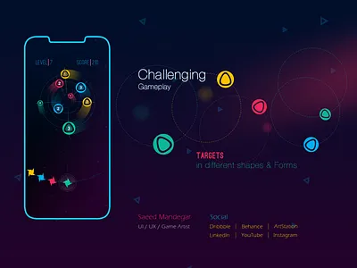 Game UI - iPhone X 2d art 2d game app ui color hit design game art game design game play hit game hyper casual game iphone iphone x mockup iphonex mobile game mockup ui uiux