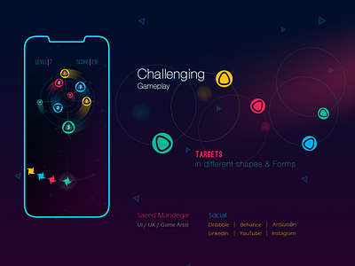 Game UI - iPhone X 2d art 2d game app ui color hit design game art game design game play hit game hyper casual game iphone iphone x mockup iphonex mobile game mockup ui uiux