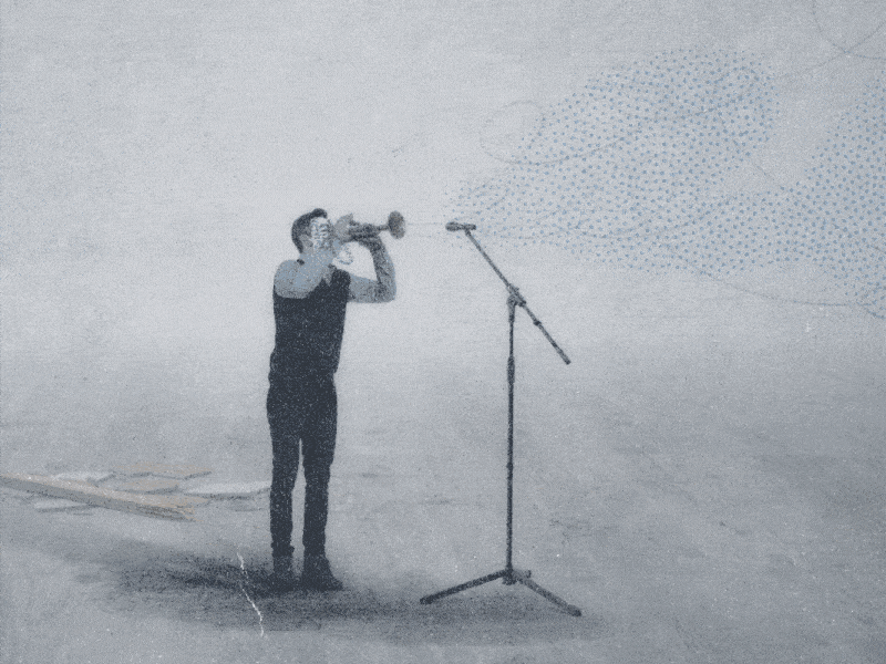 trumpetor after effects animated gif explosion gif illustration music musician trumpet