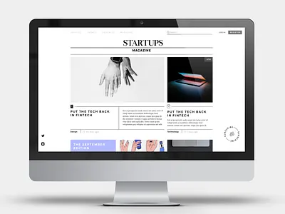 Startups Magazine design ui ui design ux ux design