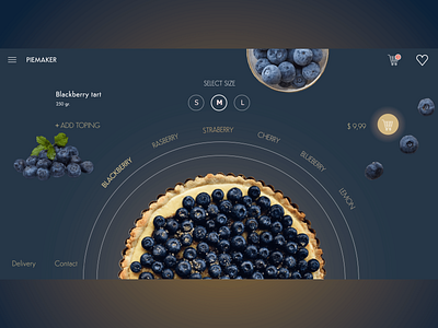 Blackberry Tart app design illustration ui