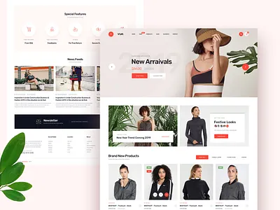 Vue Online Shop Minimal Website app card clean ecommerce ecommerce design footer header landingpage minimal online shop shopping ui ux