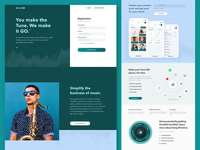 New Platform for Musicians Landing Page app digital fireart fireart studio landing music musician ui ux web web design website