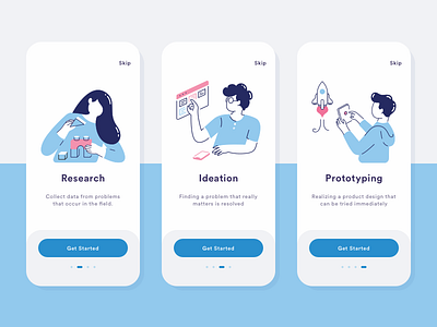 Onboarding Mobile App character hadi hdcraft illustration minimalist onboarding onboarding screens sutrisno ui user experience user interface ux walkthrough