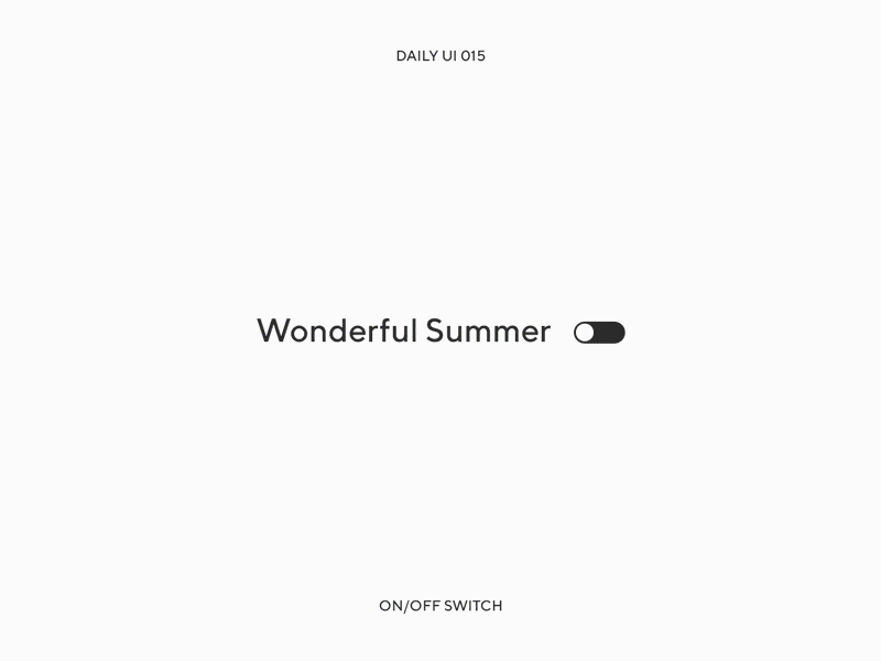 UI Challenge — On/Off Switch animation challenge daily ui daily ui 015 dailyui design gif ui ui ux user interface ux video