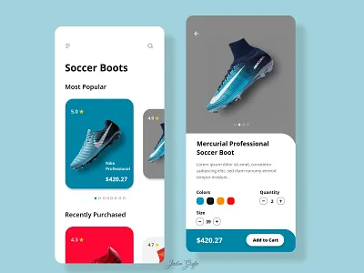 Soccer Boot Store ui ux uiux sketchapp adobexd ui ux uiux uxdesign uidesign uidesign uiux uxdesign adobexd