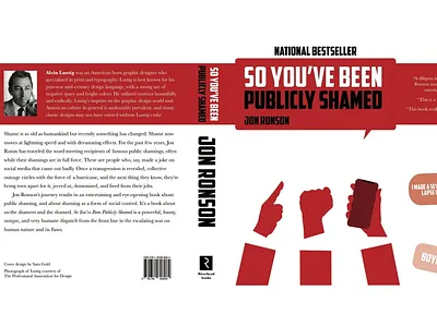 So You've Been Publicly Shamed Cover Redesign alvin lustig book book cover flat flat design flat illustration flatdesign illustration illustrator lustig minimalism minimalist