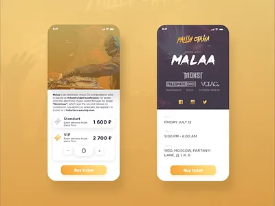 Russianstyle party - mobile concept app design clean concept creation daily dashboard dashbord design interaction interface ios material minimalism mobile mobile app music party ui ux website