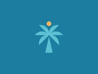 Palm beach brand identity branding icon icon design illustration logo logo design logo identity palm palm tree