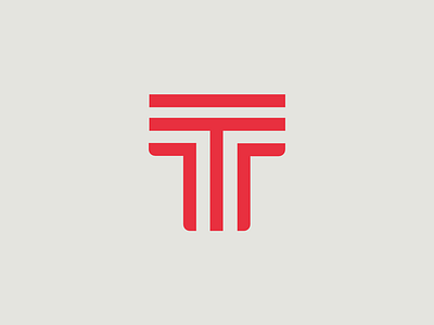 Monogram TL brand flat logo monogram simple
