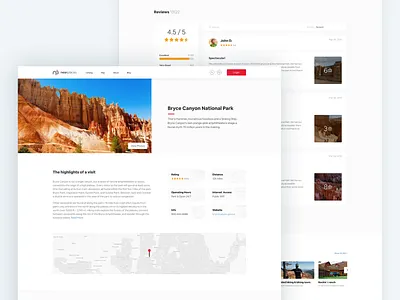 Near Places: Place Details (Web) details interface rating reviews traveling ui ui design uiux user interface userinterface ux web web site webdesign