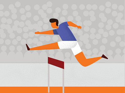 Athletics player athletics boy boy illustration jump motion run